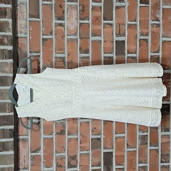 charter CLUB off white beautiful crocheted sleeveless dress. Size is PP - Picture 1 of 8